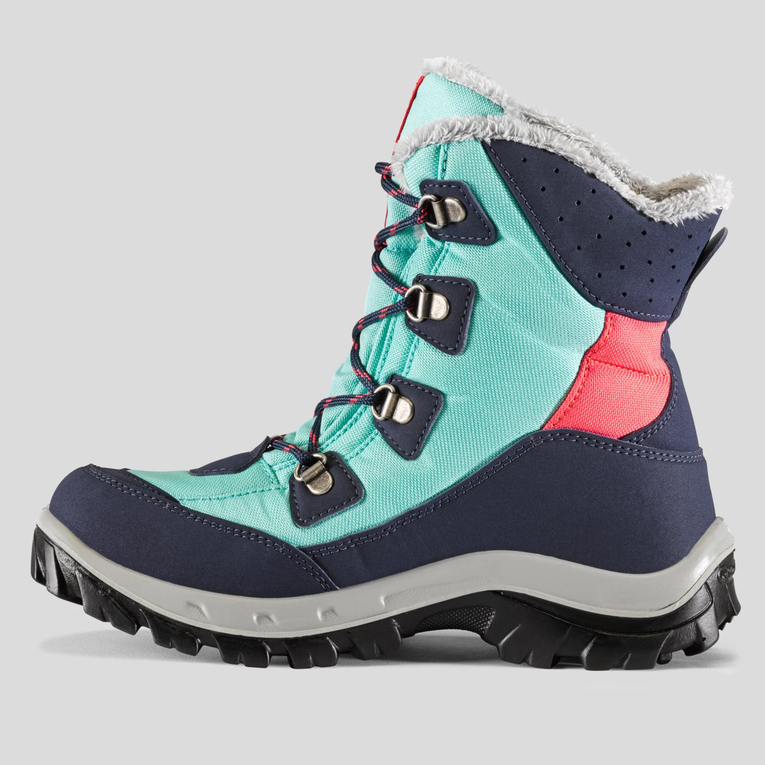 Quechua KIDS' WARM WATERPROOF HIKING BOOTS - SH500 WARM HIGH LACES - SIZE 11.5C 10 Quechua KIDS' WARM WATERPROOF HIKING BOOTS - SH500 WARM HIGH LACES - SIZE 11.5C - Image 8