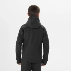 Quechua Kids’ Softshell Hiking Jacket - MH550 Black -Quechua k631c43670962296b10432e6910e47824