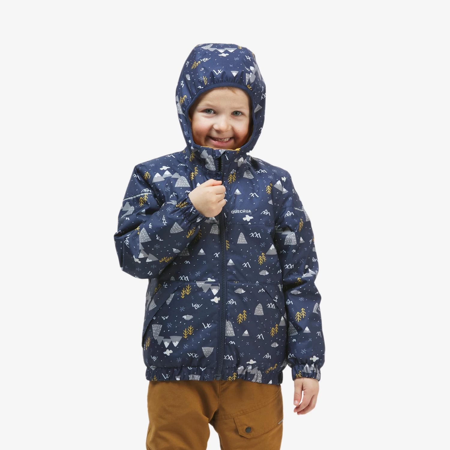 Quechua KIDS’ WATERPROOF WINTER HIKING JACKET - SH100 - 2 6 Quechua KIDS’ WATERPROOF WINTER HIKING JACKET - SH100 - 2 - Image 4