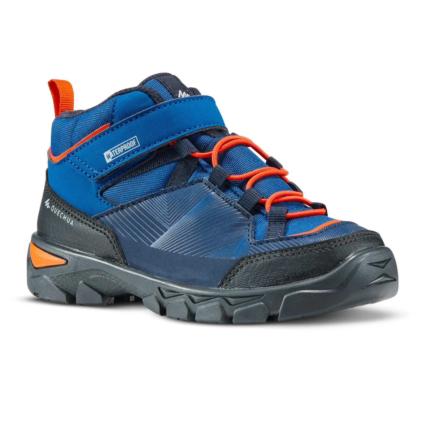 Quechua Kids' Waterproof Walking Shoes - MH120 MID Blue - Size Jr. 10 3 Quechua Kids' Waterproof Walking Shoes - MH120 MID Blue - Size Jr. 10