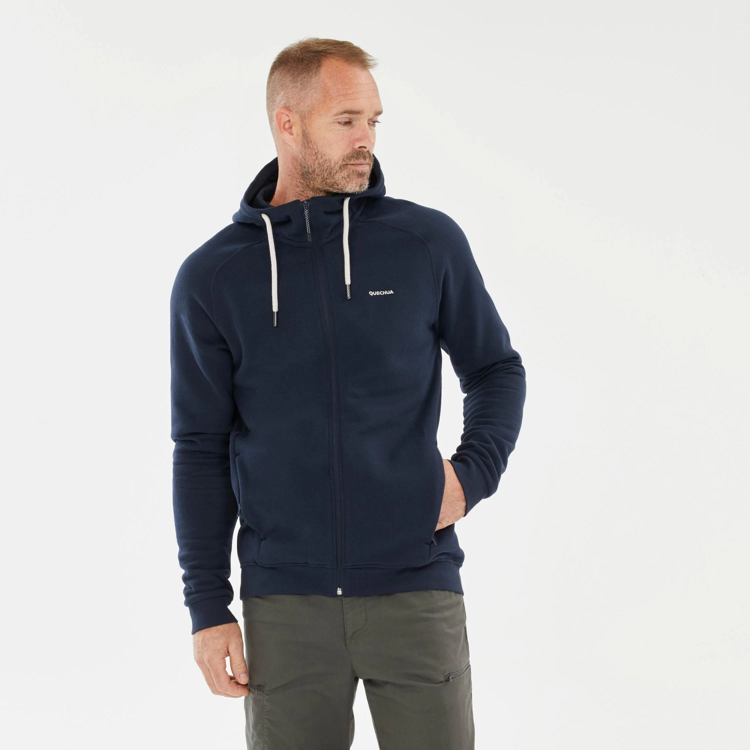 Quechua Men’s Hiking Zipped Hooded Sweatshirt 5 Quechua Men’s Hiking Zipped Hooded Sweatshirt - Image 3