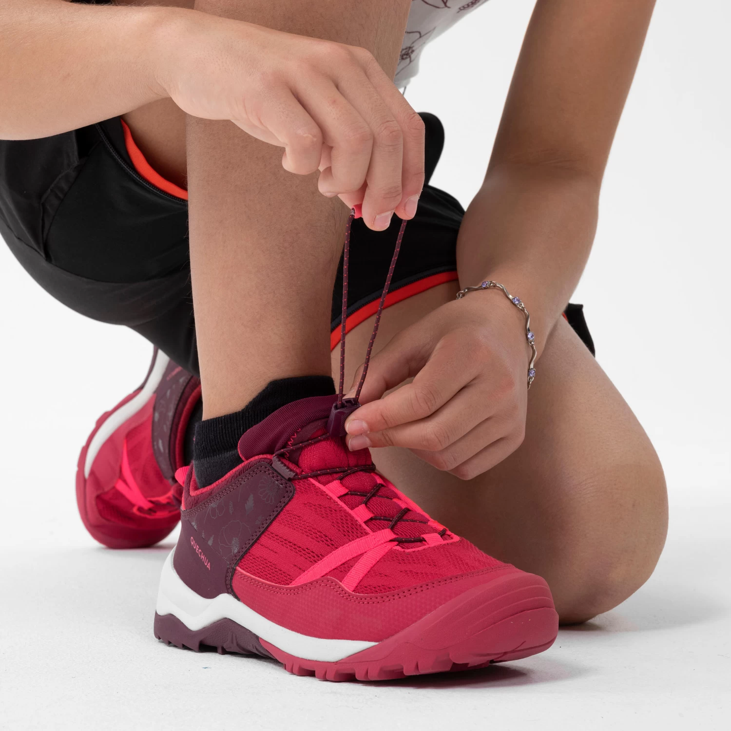 Quechua Kids’ Crossrock Hiking Shoes With Quick Lacing, Turquoise, From Size 35 To 38 14 Quechua Kids’ Crossrock Hiking Shoes With Quick Lacing, Turquoise, From Size 35 To 38 - Image 12