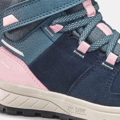 Quechua Children's Warm Waterproof Hiking Boots - SH500 Leather Velcro - Size 7 -Quechua ka92e1b5a452a5008c27eefc3f5b3ba21