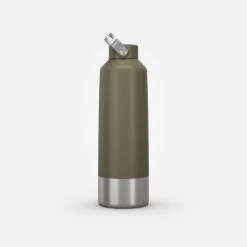 Quechua Stainless Steel Hiking Flask With Screw Cap MH100 1.5 L Khaki -Quechua kb11e5d4c216442f1edabe12e139aa85a