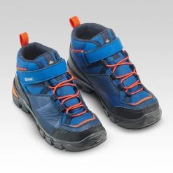Quechua Kids' Waterproof Walking Shoes - MH120 MID Blue - Size Jr. 10 16 Quechua Kids' Waterproof Walking Shoes - MH120 MID Blue - Size Jr. 10 -Quechua kb36b11ad6f071dd3fe57e4b089387655