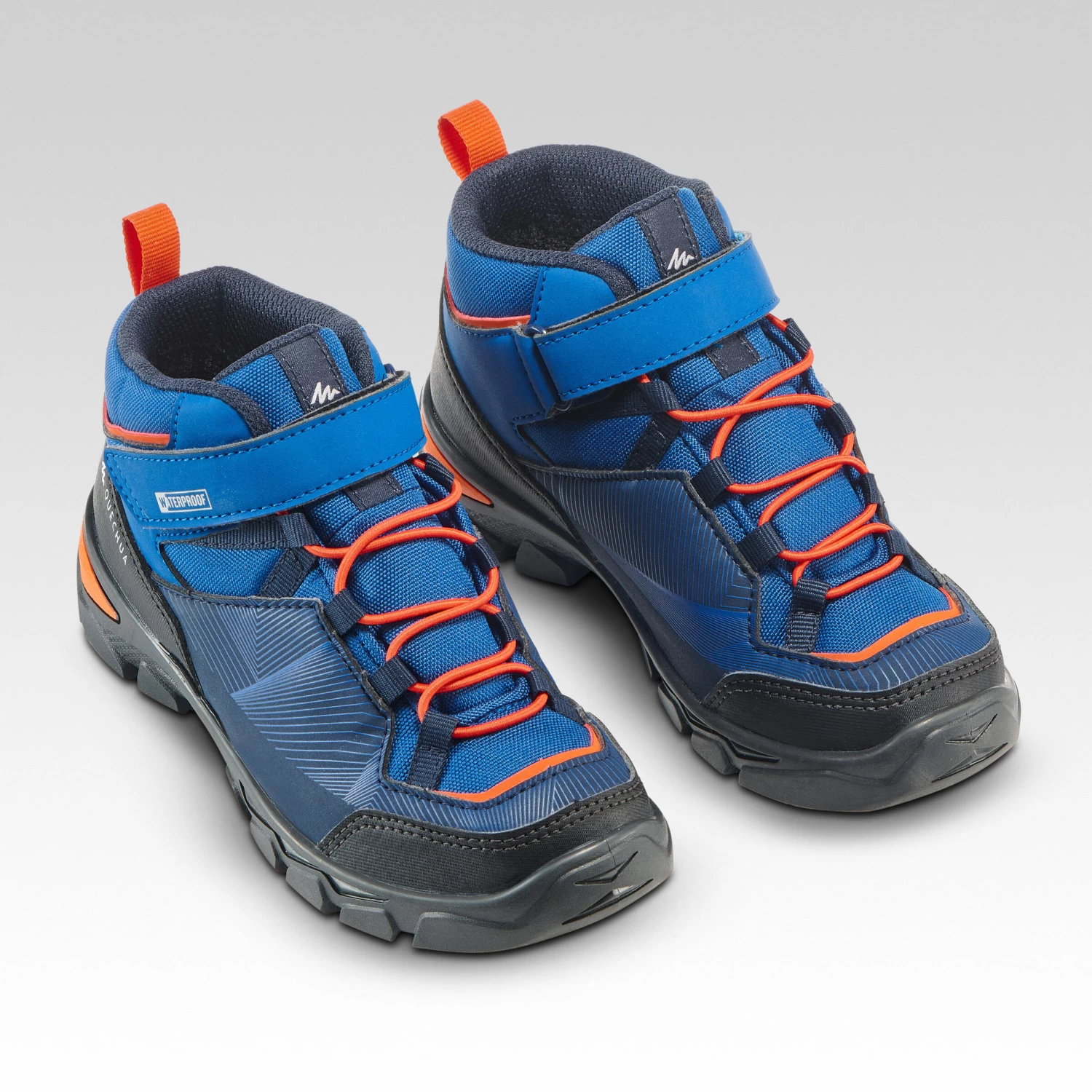 Quechua Kids' Waterproof Walking Shoes - MH120 MID Blue - Size Jr. 10 5 Quechua Kids' Waterproof Walking Shoes - MH120 MID Blue - Size Jr. 10 - Image 3