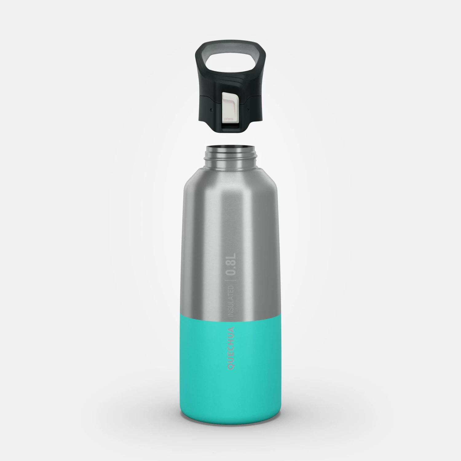 Quechua Isothermal Stainless Steel Hiking Flask MH500 0.5 L Turquoise 7 Quechua Isothermal Stainless Steel Hiking Flask MH500 0.5 L Turquoise - Image 5