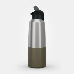 Quechua Isothermal Stainless Steel Hiking Flask MH500 1 L Khaki -Quechua kdeaf4a27f1e2cc60ede047b2edfab308