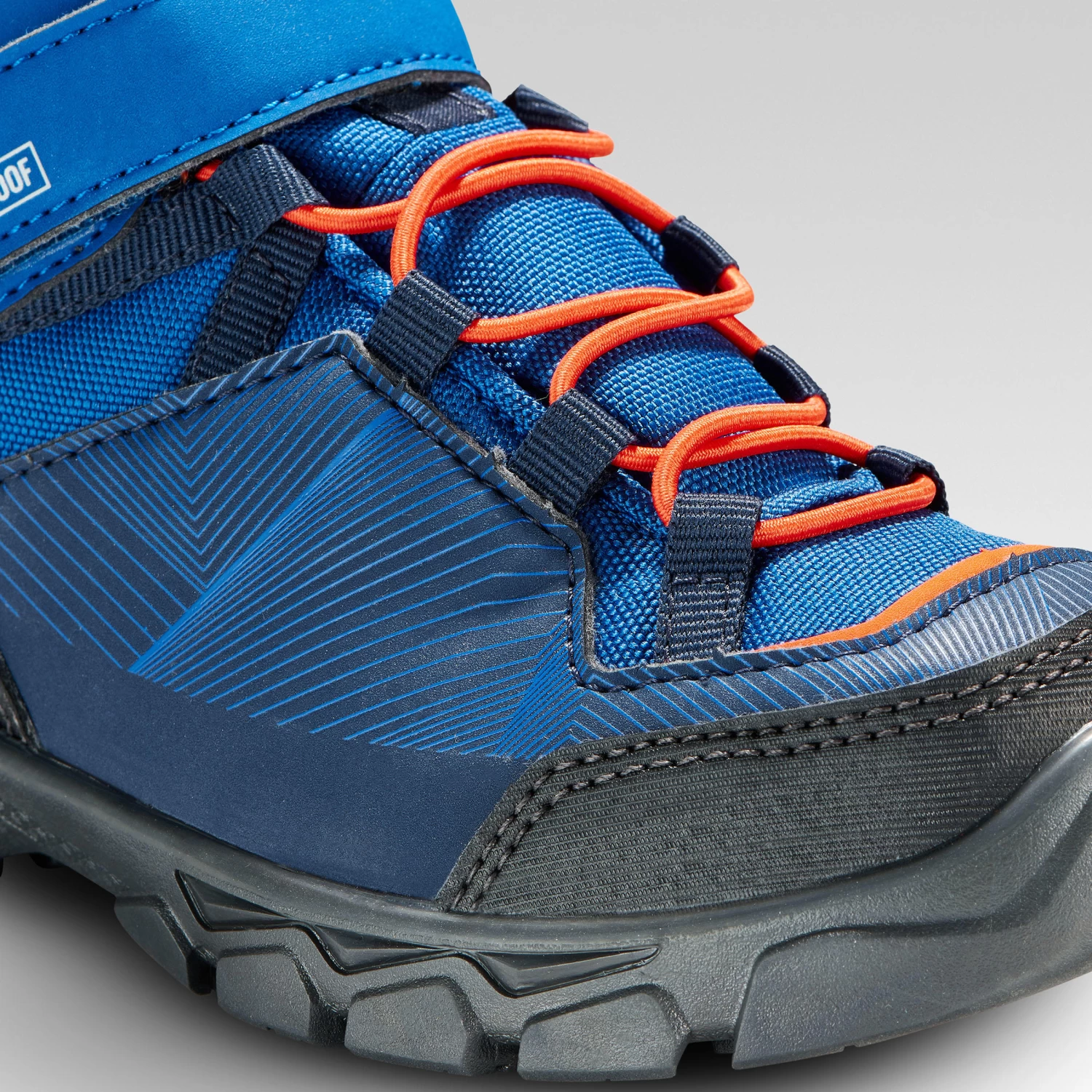 Quechua Kids' Waterproof Walking Shoes - MH120 MID Blue - Size Jr. 10 8 Quechua Kids' Waterproof Walking Shoes - MH120 MID Blue - Size Jr. 10 - Image 6