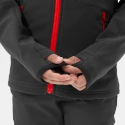 Quechua Kids’ Softshell Hiking Jacket - MH550 Black -Quechua kf7972e97d129d18dc68c7808eb8eb343